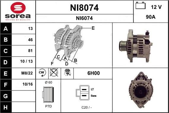 SNRA NI8074 - Alternateur cwaw.fr