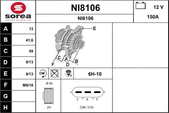 SNRA NI8106 - Alternateur cwaw.fr