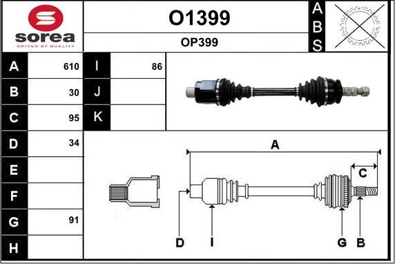 SNRA O1399 - Arbre de transmission cwaw.fr