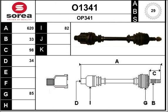 SNRA O1341 - Arbre de transmission cwaw.fr