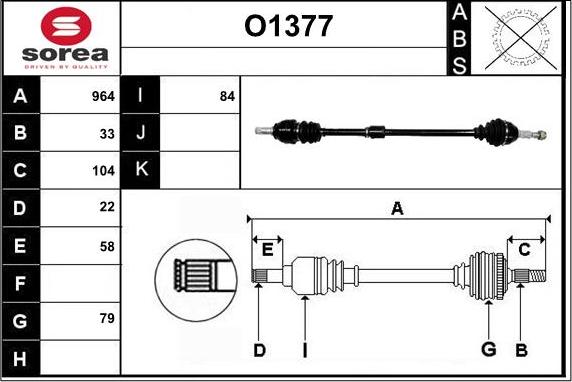 SNRA O1377 - Arbre de transmission cwaw.fr