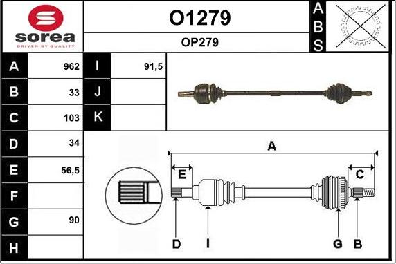 SNRA O1279 - Arbre de transmission cwaw.fr