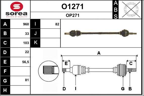 SNRA O1271 - Arbre de transmission cwaw.fr