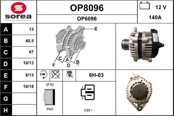 SNRA OP8096 - Alternateur cwaw.fr