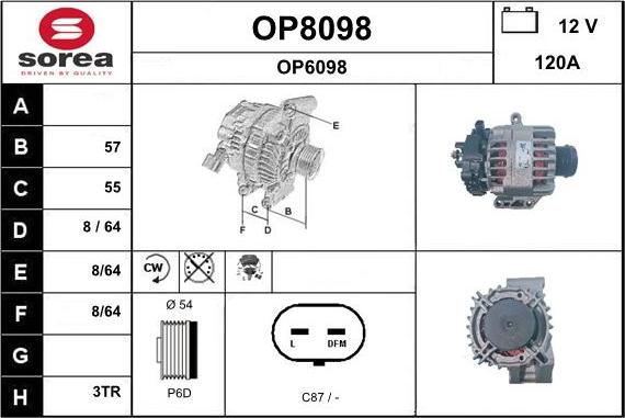 SNRA OP8098 - Alternateur cwaw.fr