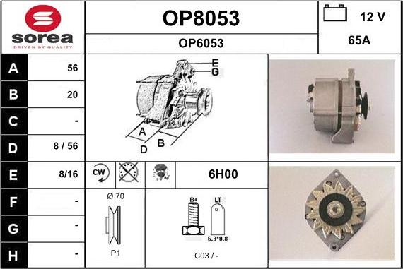 SNRA OP8053 - Alternateur cwaw.fr