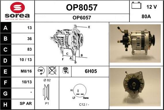 SNRA OP8057 - Alternateur cwaw.fr