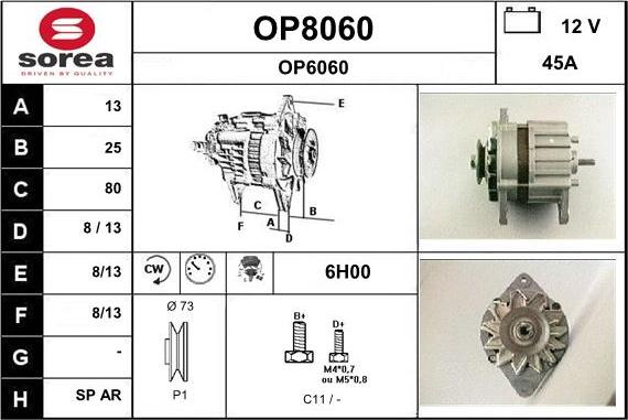 SNRA OP8060 - Alternateur cwaw.fr