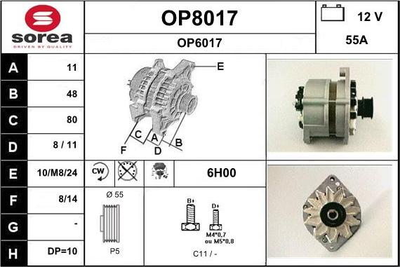 SNRA OP8017 - Alternateur cwaw.fr