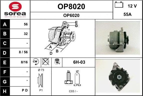 SNRA OP8020 - Alternateur cwaw.fr