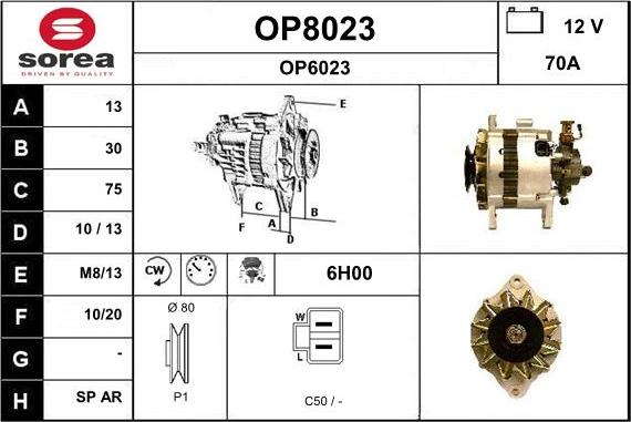 SNRA OP8023 - Alternateur cwaw.fr