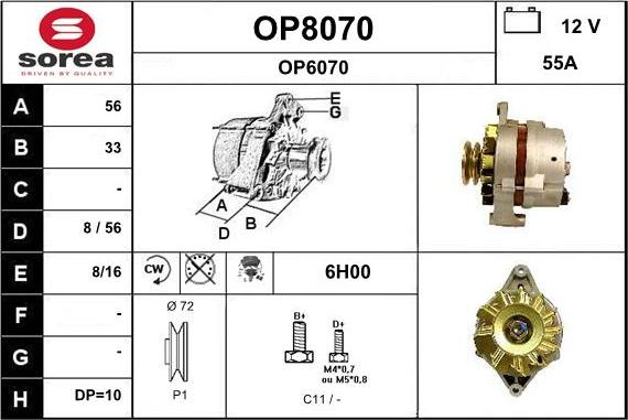 SNRA OP8070 - Alternateur cwaw.fr