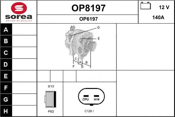 SNRA OP8197 - Alternateur cwaw.fr