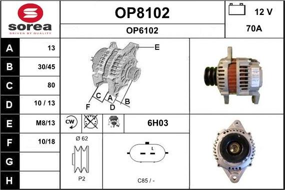 SNRA OP8102 - Alternateur cwaw.fr