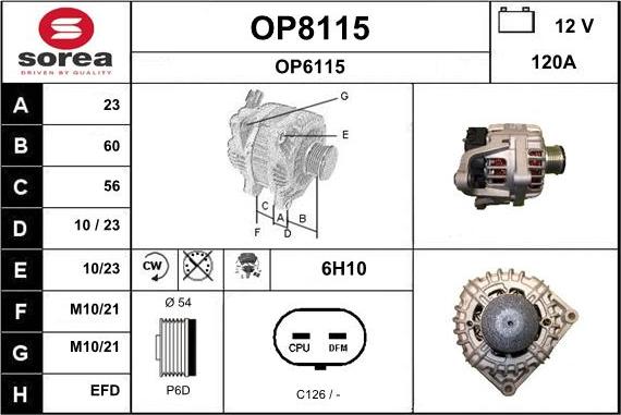 SNRA OP8115 - Alternateur cwaw.fr