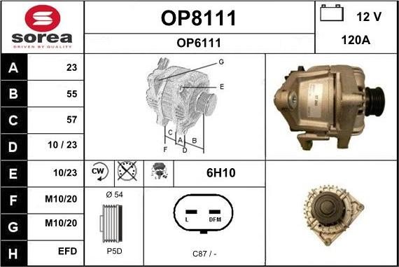 SNRA OP8111 - Alternateur cwaw.fr