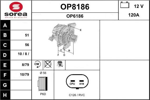 SNRA OP8186 - Alternateur cwaw.fr