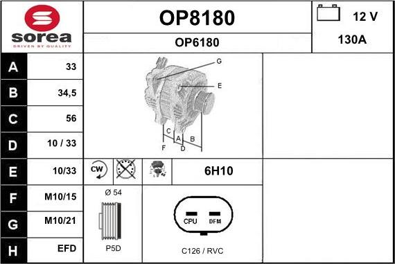 SNRA OP8180 - Alternateur cwaw.fr