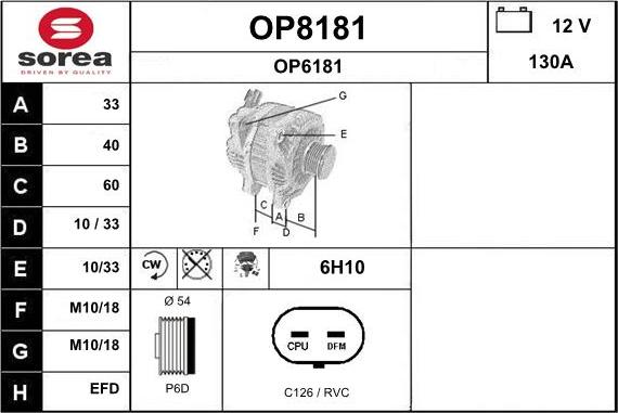 SNRA OP8181 - Alternateur cwaw.fr