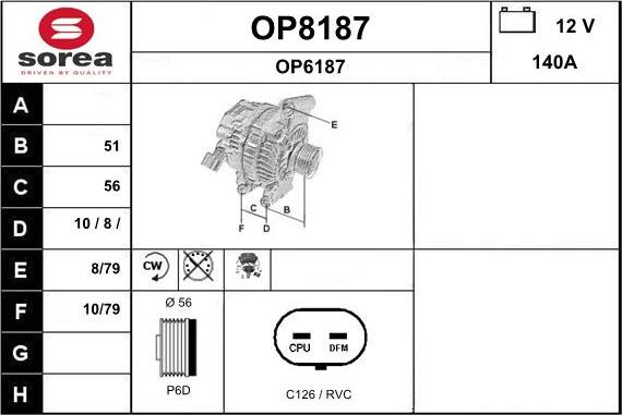 SNRA OP8187 - Alternateur cwaw.fr