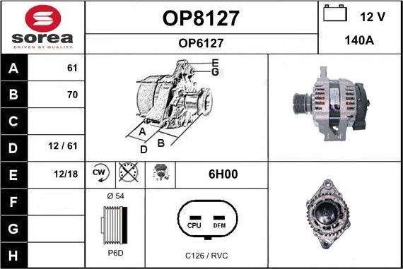 SNRA OP8127 - Alternateur cwaw.fr