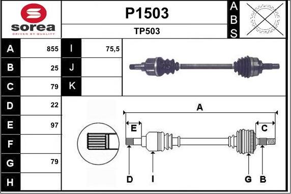 SNRA P1503 - Arbre de transmission cwaw.fr