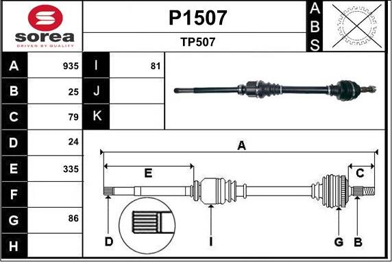 SNRA P1507 - Arbre de transmission cwaw.fr