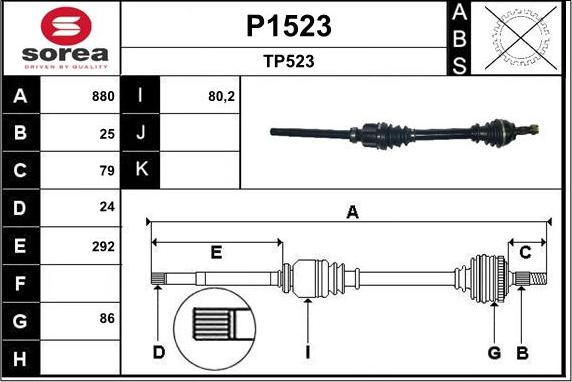 SNRA P1523 - Arbre de transmission cwaw.fr