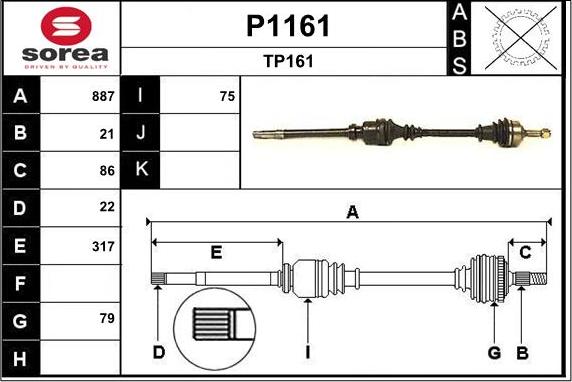 SNRA P1161 - Arbre de transmission cwaw.fr