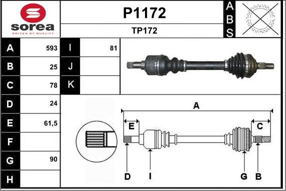 SNRA P1172 - Arbre de transmission cwaw.fr