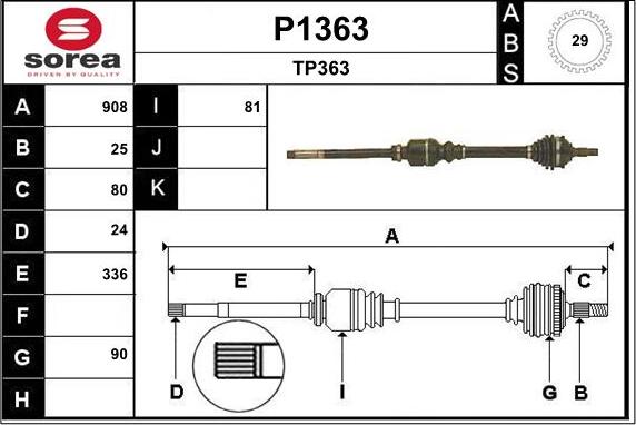 SNRA P1363 - Arbre de transmission cwaw.fr