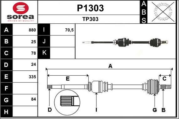 SNRA P1303 - Arbre de transmission cwaw.fr