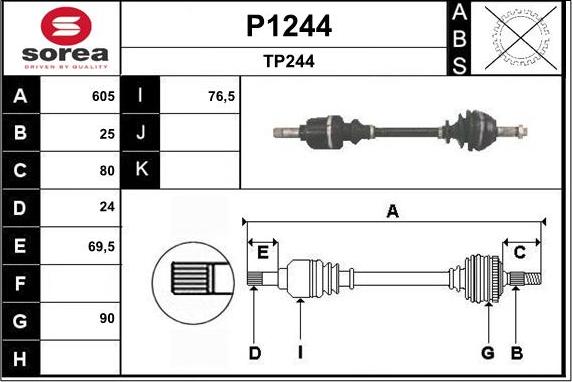 SNRA P1244 - Arbre de transmission cwaw.fr