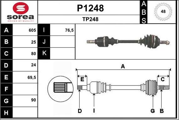 SNRA P1248 - Arbre de transmission cwaw.fr