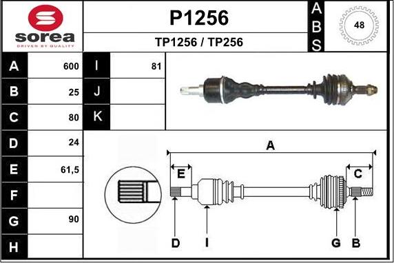 SNRA P1256 - Arbre de transmission cwaw.fr