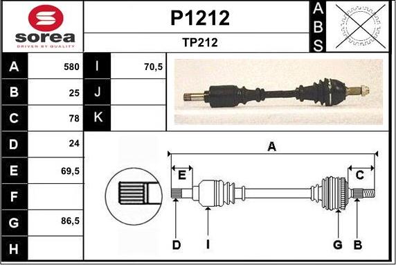 SNRA P1212 - Arbre de transmission cwaw.fr