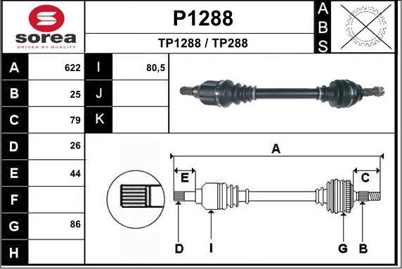 SNRA P1288 - Arbre de transmission cwaw.fr