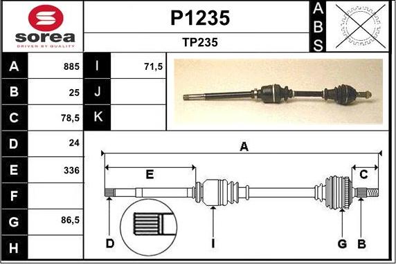 SNRA P1235 - Arbre de transmission cwaw.fr