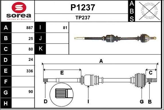 SNRA P1237 - Arbre de transmission cwaw.fr