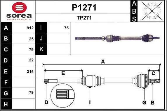 SNRA P1271 - Arbre de transmission cwaw.fr