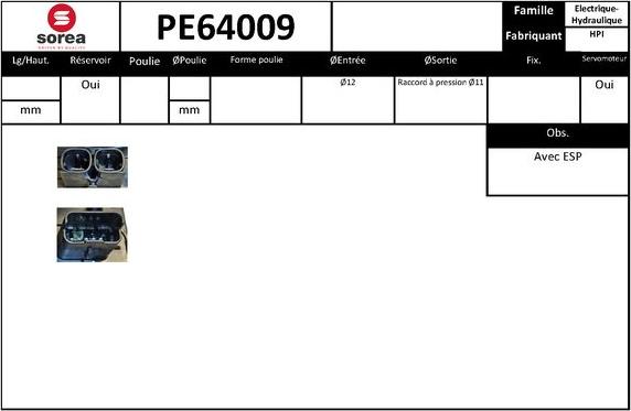 SNRA PE64009 - Pompe hydraulique, direction cwaw.fr