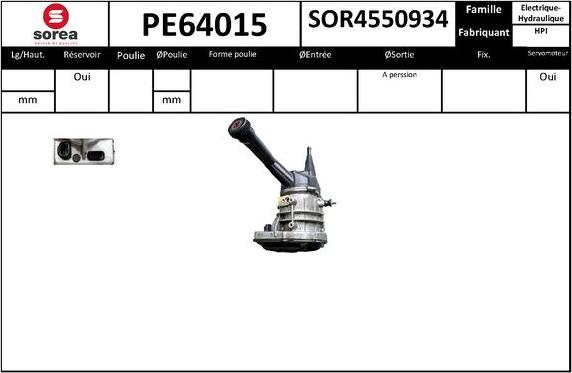 SNRA PE64015 - Pompe hydraulique, direction cwaw.fr