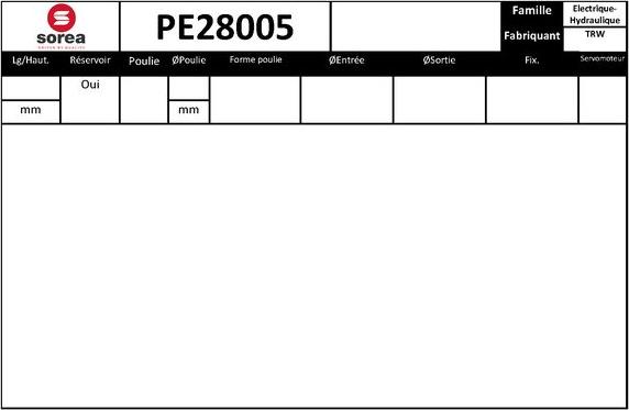 SNRA PE28005 - Pompe hydraulique, direction cwaw.fr