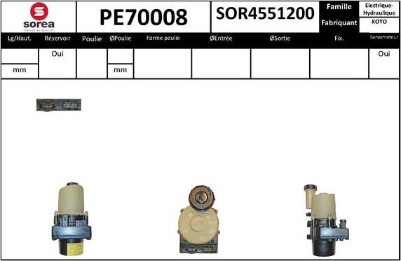 SNRA PE70008 - Pompe hydraulique, direction cwaw.fr