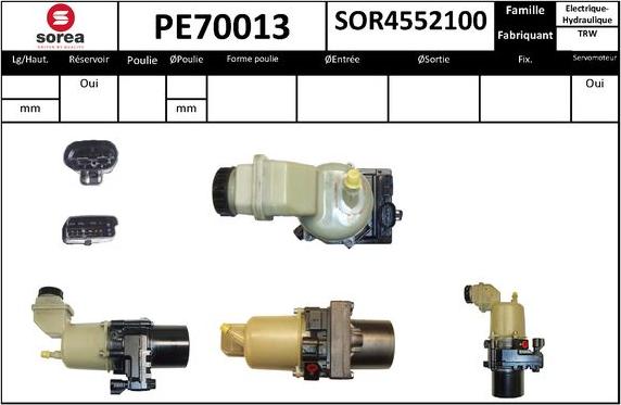 SNRA PE70013 - Pompe hydraulique, direction cwaw.fr