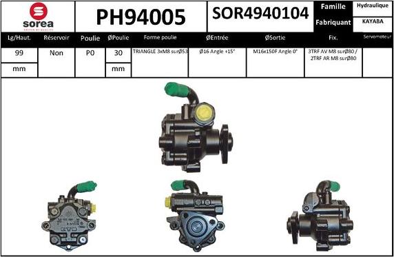 SNRA PH94005 - Pompe hydraulique, direction cwaw.fr