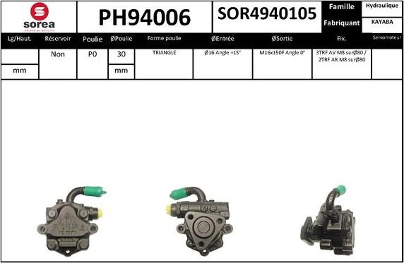 SNRA PH94006 - Pompe hydraulique, direction cwaw.fr