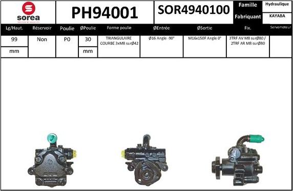 SNRA PH94001 - Pompe hydraulique, direction cwaw.fr