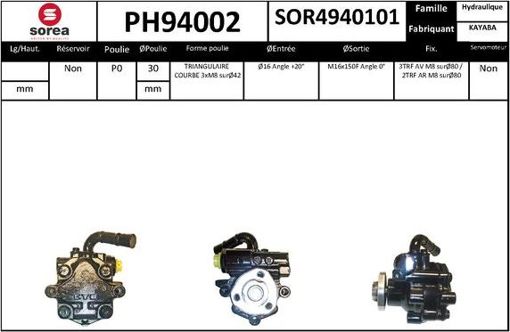 SNRA PH94002 - Pompe hydraulique, direction cwaw.fr