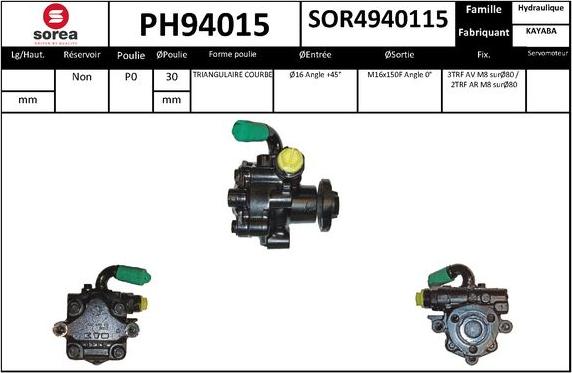 SNRA PH94015 - Pompe hydraulique, direction cwaw.fr